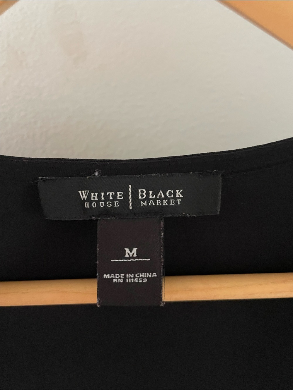White House Black Market Black Ruffle-Front Tunic Blouse - Picture 4 of 5